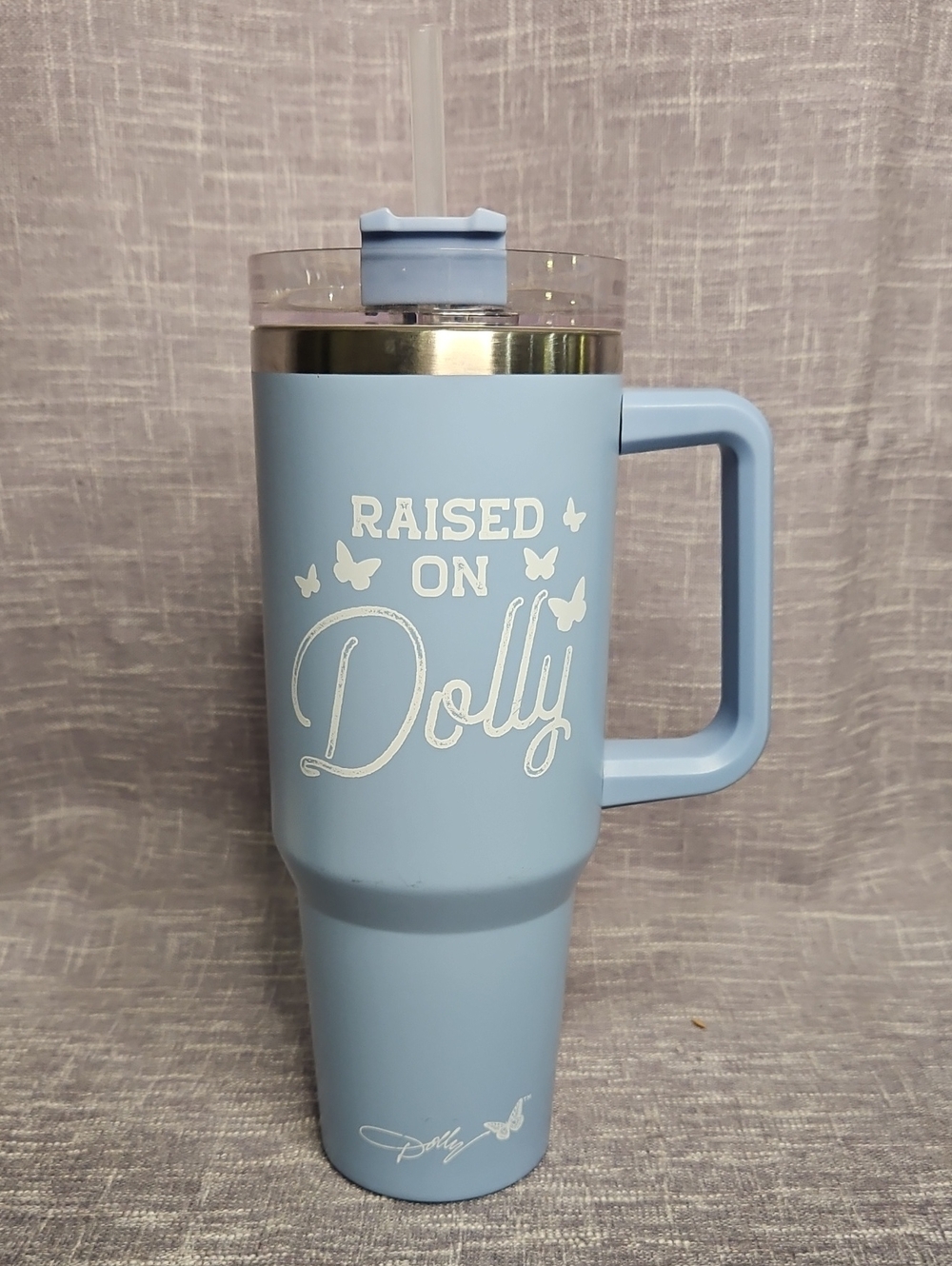 Dolly Parton "Raised on Dolly" Blue Insulated 40oz Tumbler NWT
